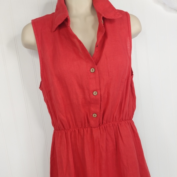 LE REGAZZE Made in Italy Linen Fit and Flare Dress - Picture 8 of 16